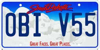 SD license plate 0BIV55