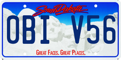 SD license plate 0BIV56