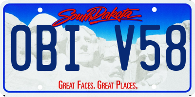 SD license plate 0BIV58