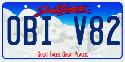 SD license plate 0BIV82