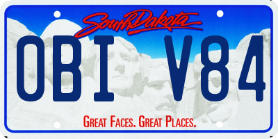 SD license plate 0BIV84