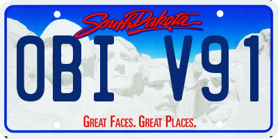 SD license plate 0BIV91