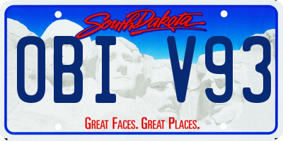 SD license plate 0BIV93
