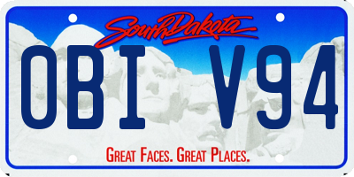 SD license plate 0BIV94