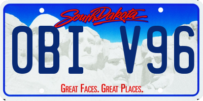 SD license plate 0BIV96