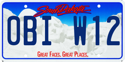 SD license plate 0BIW12