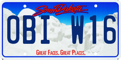 SD license plate 0BIW16