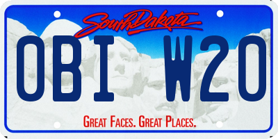 SD license plate 0BIW20