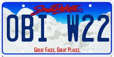 SD license plate 0BIW22