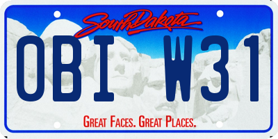 SD license plate 0BIW31