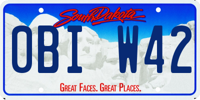 SD license plate 0BIW42