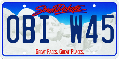 SD license plate 0BIW45