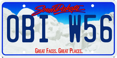 SD license plate 0BIW56