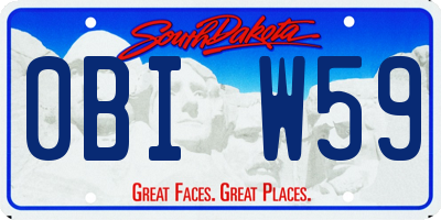 SD license plate 0BIW59