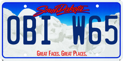 SD license plate 0BIW65