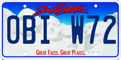 SD license plate 0BIW72
