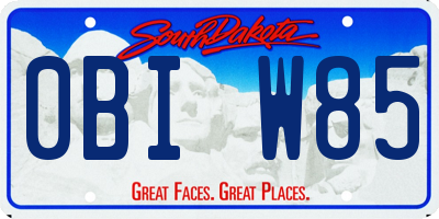 SD license plate 0BIW85