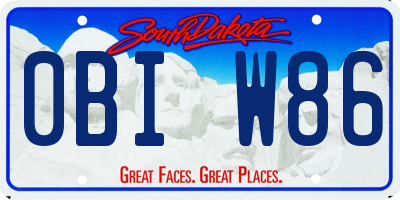 SD license plate 0BIW86