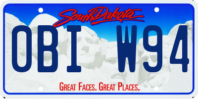 SD license plate 0BIW94