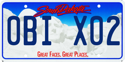 SD license plate 0BIX02