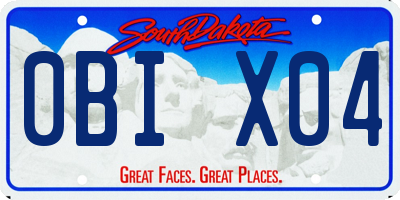 SD license plate 0BIX04