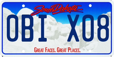 SD license plate 0BIX08