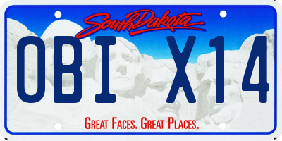 SD license plate 0BIX14