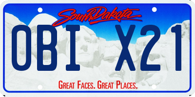SD license plate 0BIX21