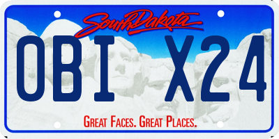 SD license plate 0BIX24