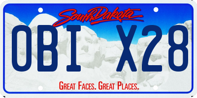 SD license plate 0BIX28