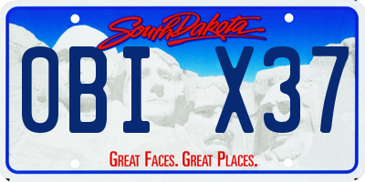 SD license plate 0BIX37