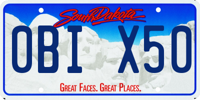 SD license plate 0BIX50