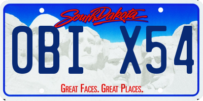 SD license plate 0BIX54