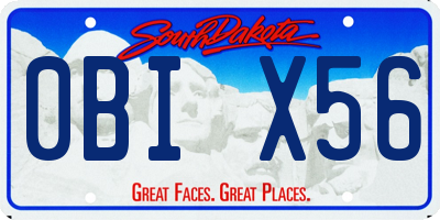 SD license plate 0BIX56