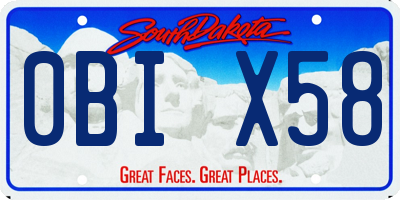 SD license plate 0BIX58