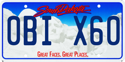 SD license plate 0BIX60