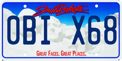 SD license plate 0BIX68