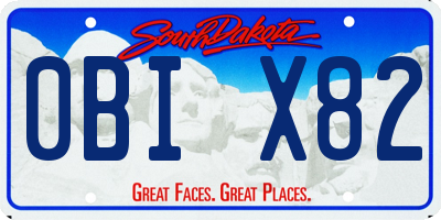 SD license plate 0BIX82