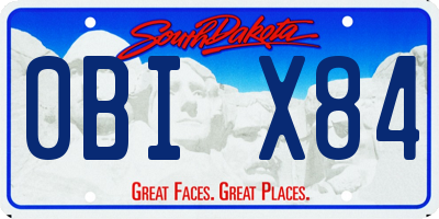 SD license plate 0BIX84