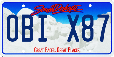 SD license plate 0BIX87