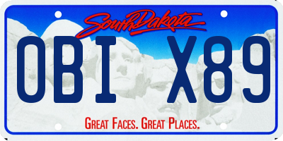 SD license plate 0BIX89