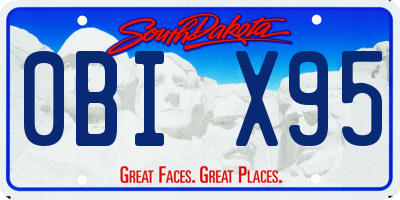 SD license plate 0BIX95