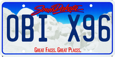 SD license plate 0BIX96