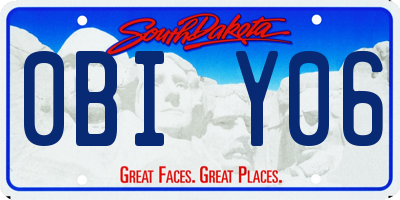 SD license plate 0BIY06