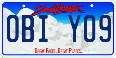 SD license plate 0BIY09