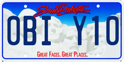 SD license plate 0BIY10
