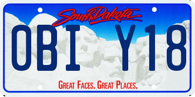 SD license plate 0BIY18