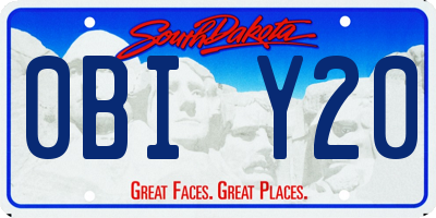 SD license plate 0BIY20