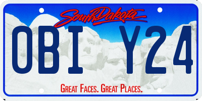 SD license plate 0BIY24