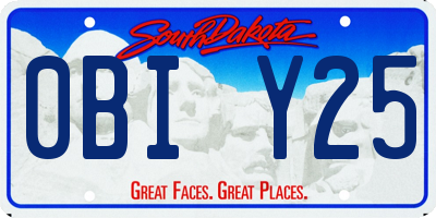 SD license plate 0BIY25